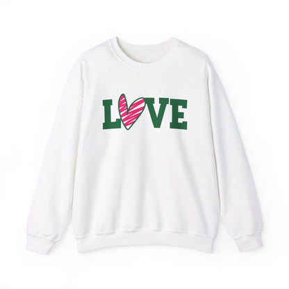 Love stripped heart Crewneck Sweatshirt