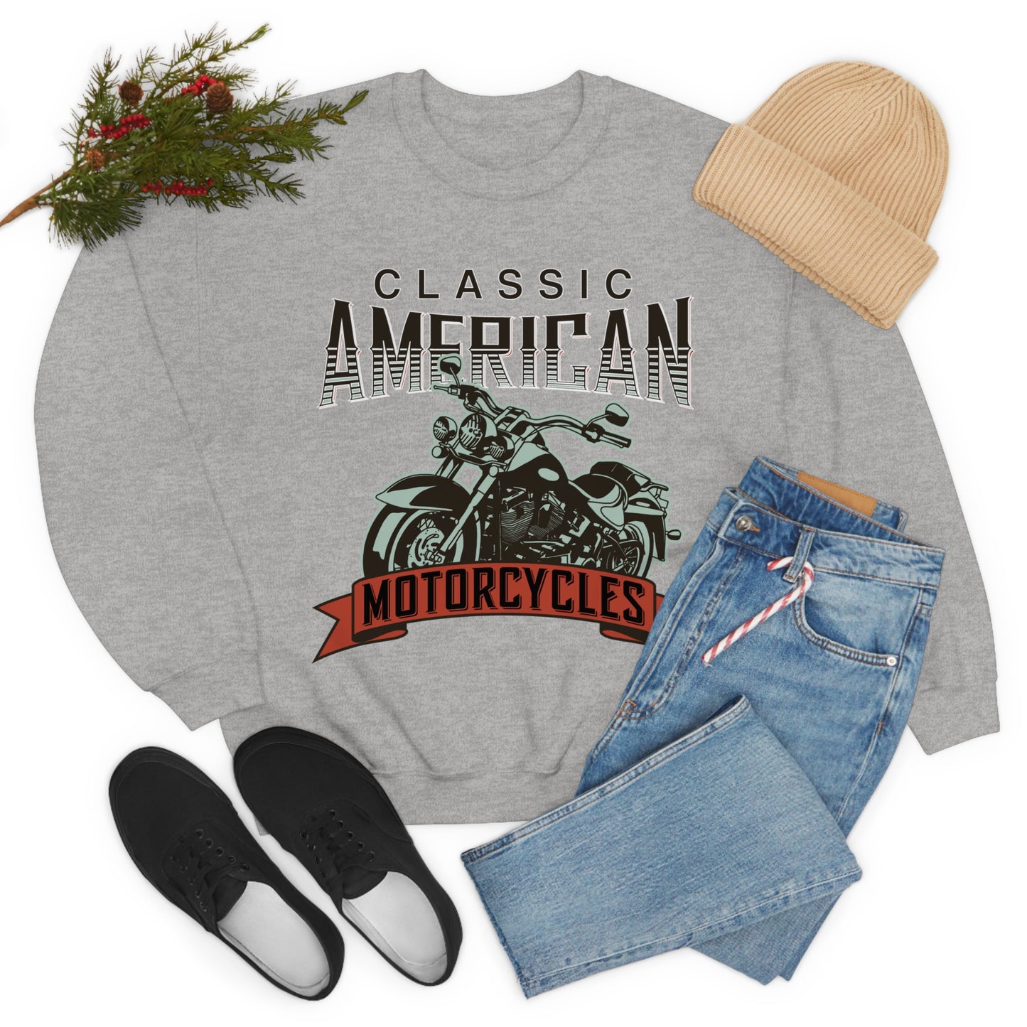 Classic American motorcycles Crewneck Sweatshirt