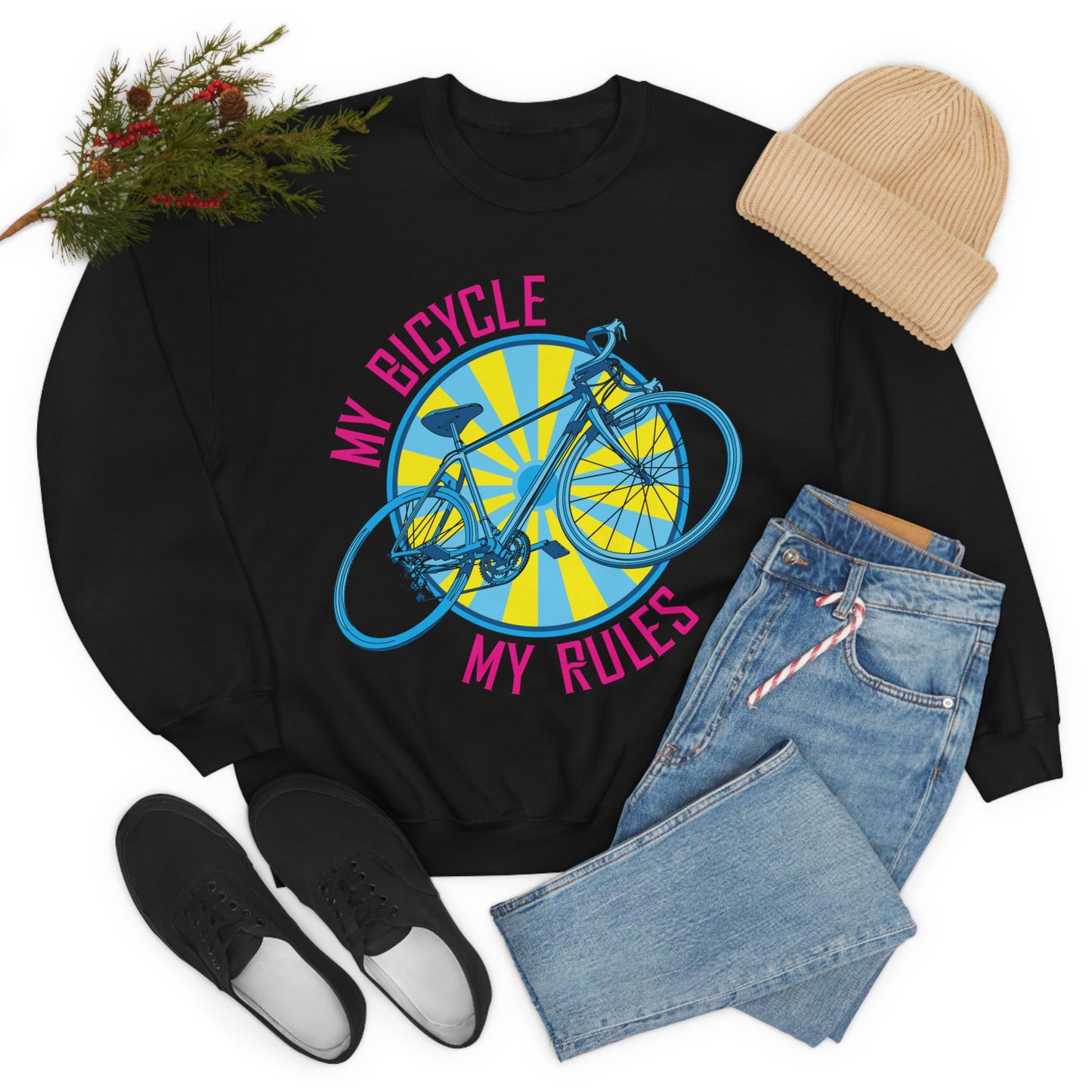 My bicycle_My rules Crewneck Sweatshirt