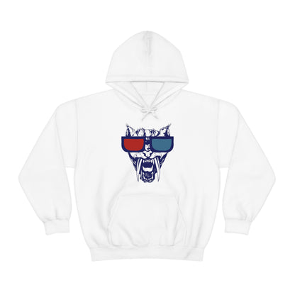 3D Glasses Tiger Hoodie