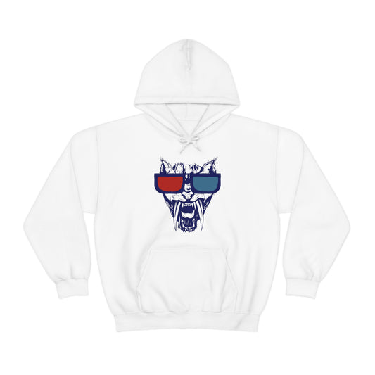 3D Glasses Tiger Hoodie