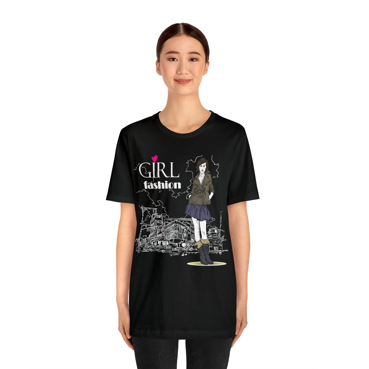 Girl with fashion T-Shirt