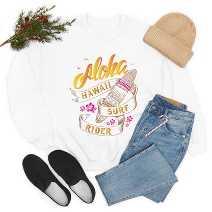 Aloha Hawaii Surf Rider Crewneck Sweatshirt