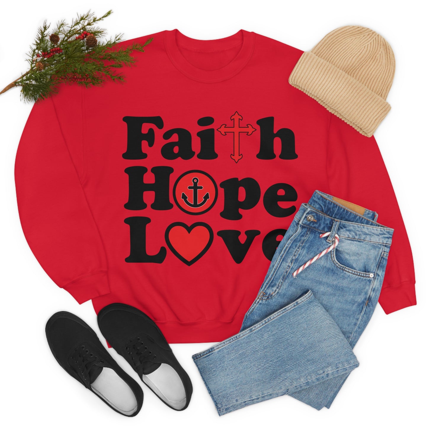 Faith Hope Love Crewneck Sweatshirt