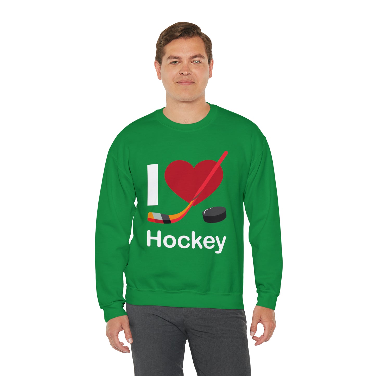 I love hockey Crewneck Sweatshirt