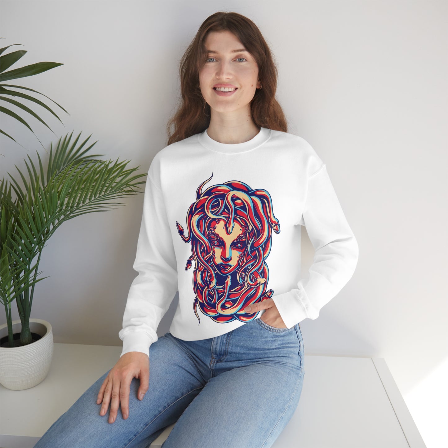 3D Medusa Crewneck Sweatshirt