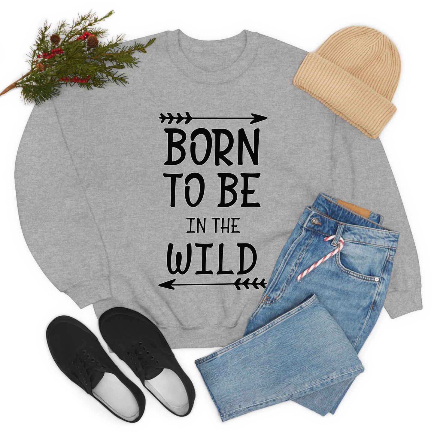 Born To Be In The Wild Crewneck Sweatshirt