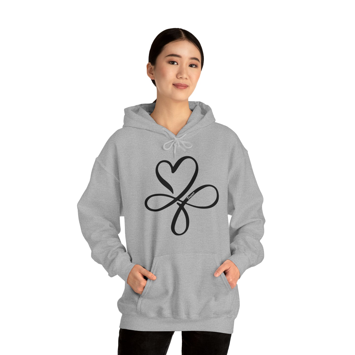 Heart symbol Love Infinity symbol Forever Hoodie