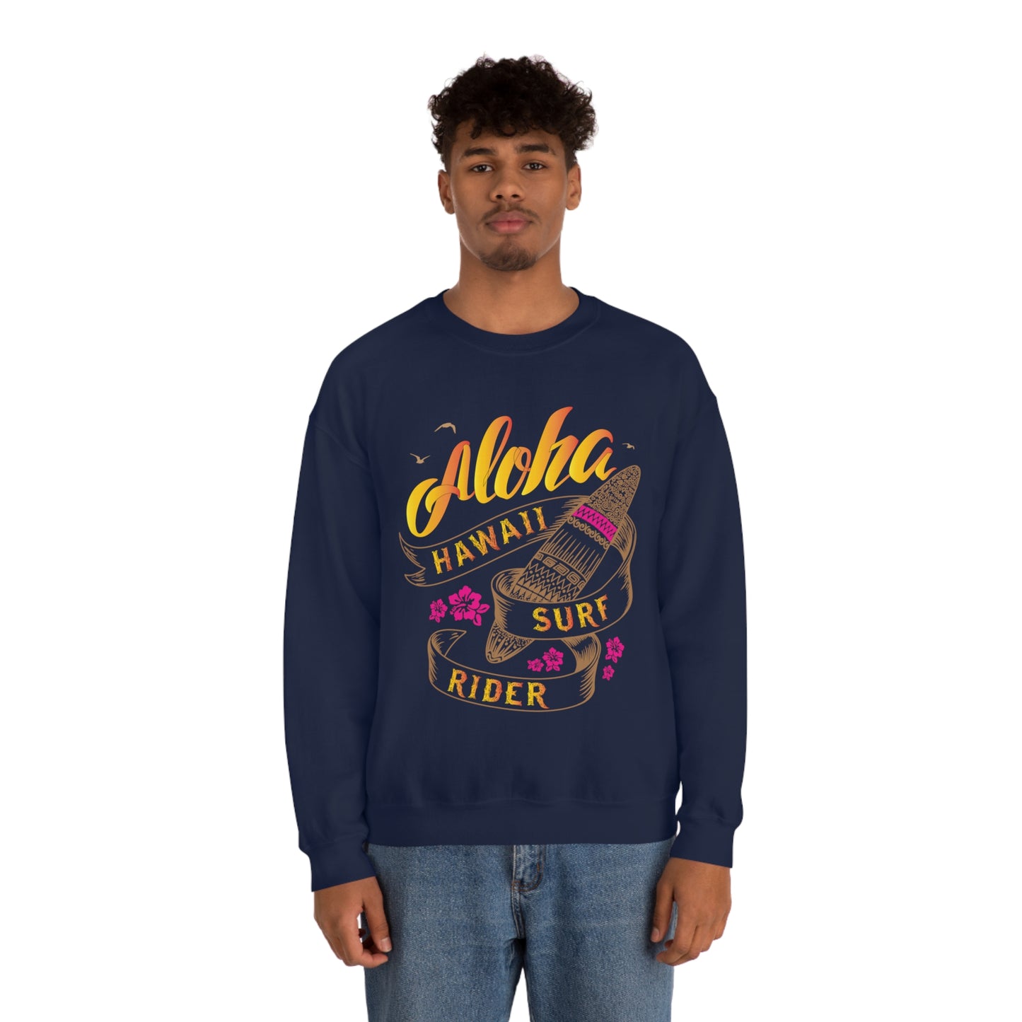 Aloha Hawaii Surf Rider Crewneck Sweatshirt