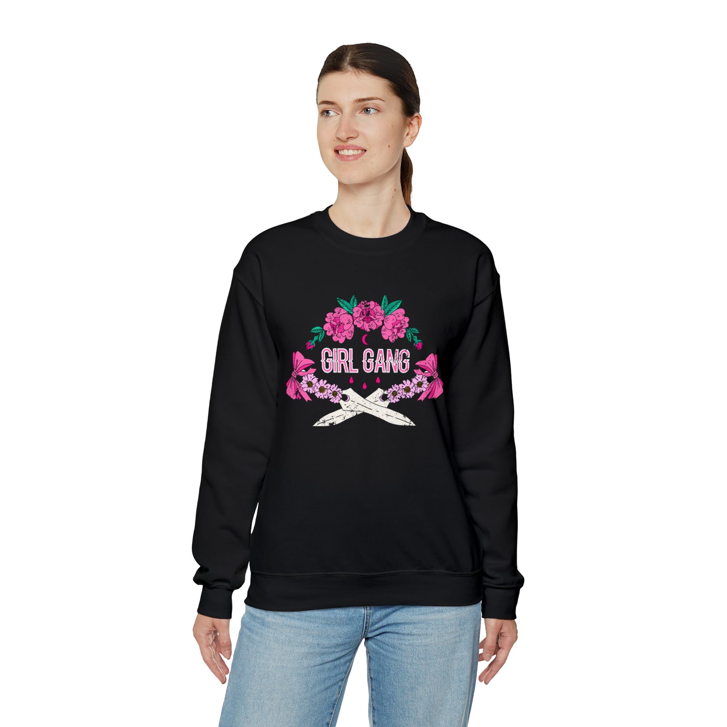 Girl Gang Beauty and Dangerous Crewneck Sweatshirt