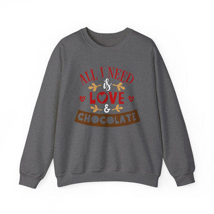 All-I-Need-is-Love-&-Chocolate Crewneck Sweatshirt