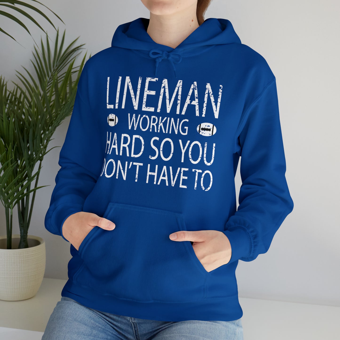 Lineman working hard Hoodie