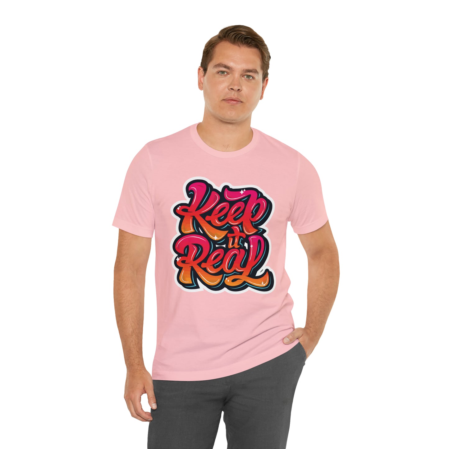 Keep it real colorful graffiti logo T-Shirt