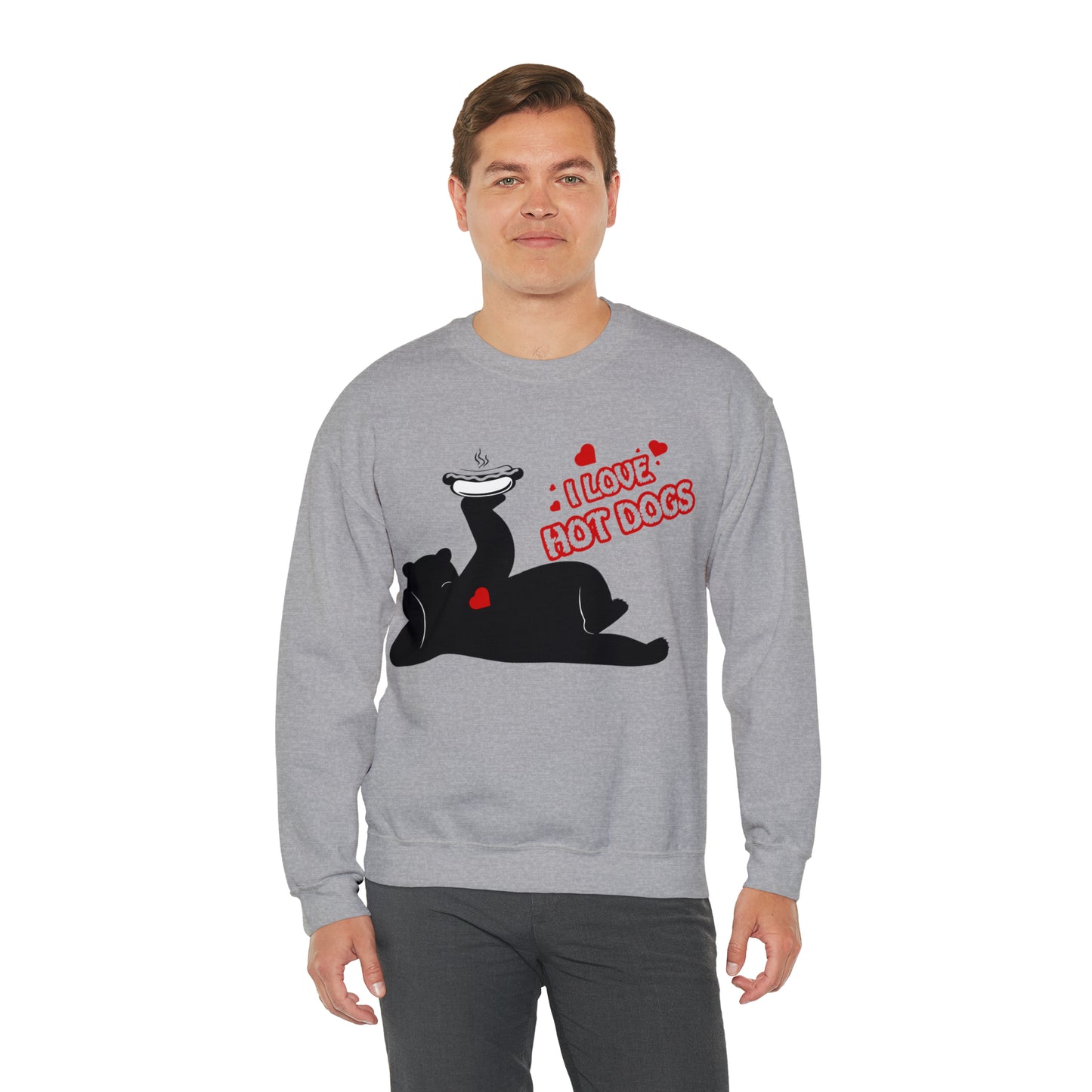 i love hot dogs Crewneck Sweatshirt