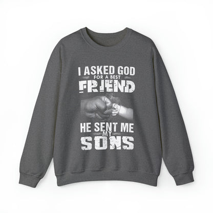 Best friends my sons Crewneck Sweatshirt