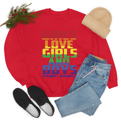 Girls Love Girls and Boys Crewneck Sweatshirt