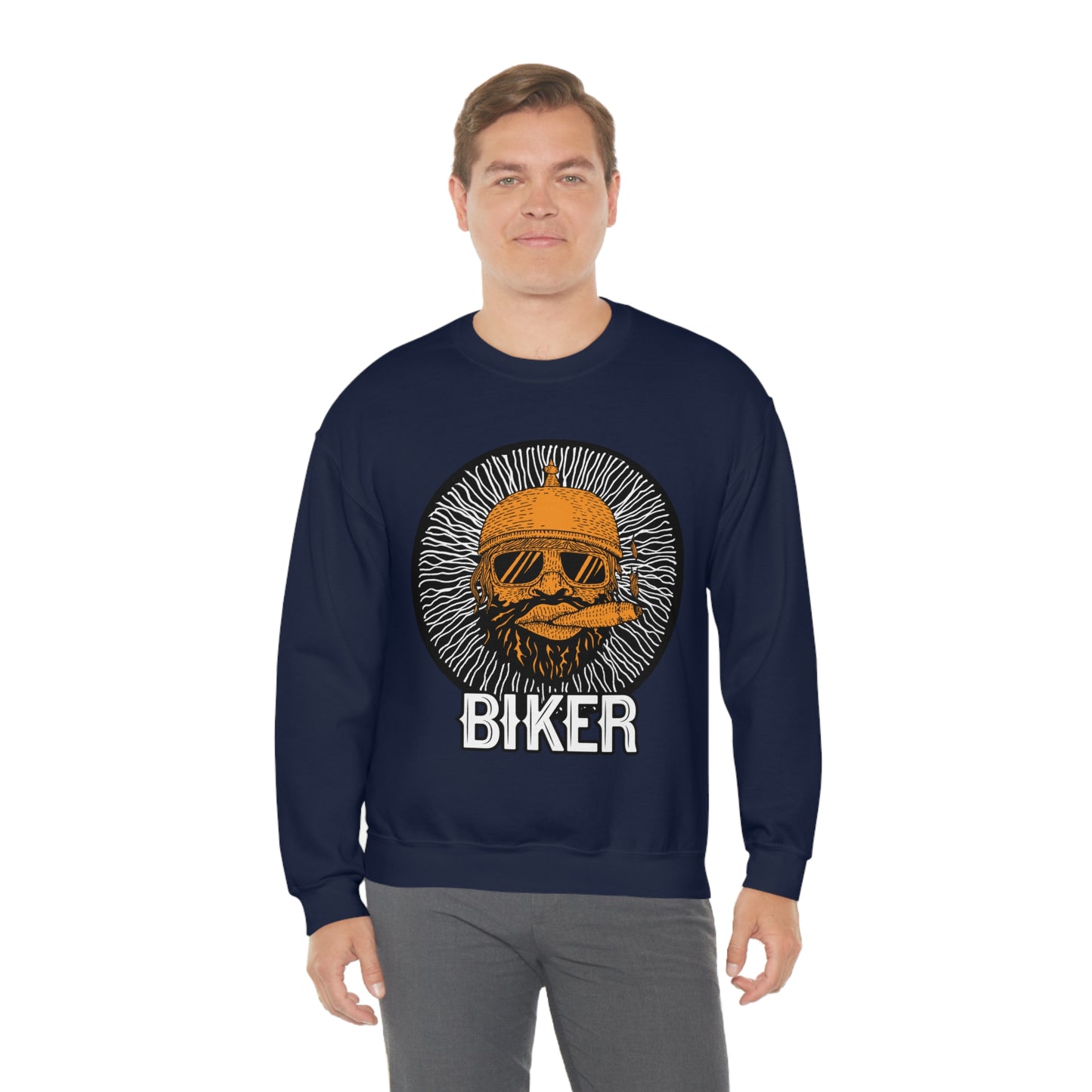 Cool Biker Crewneck Sweatshirt