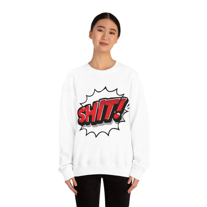 Shit! colorful graphic Crewneck Sweatshirt