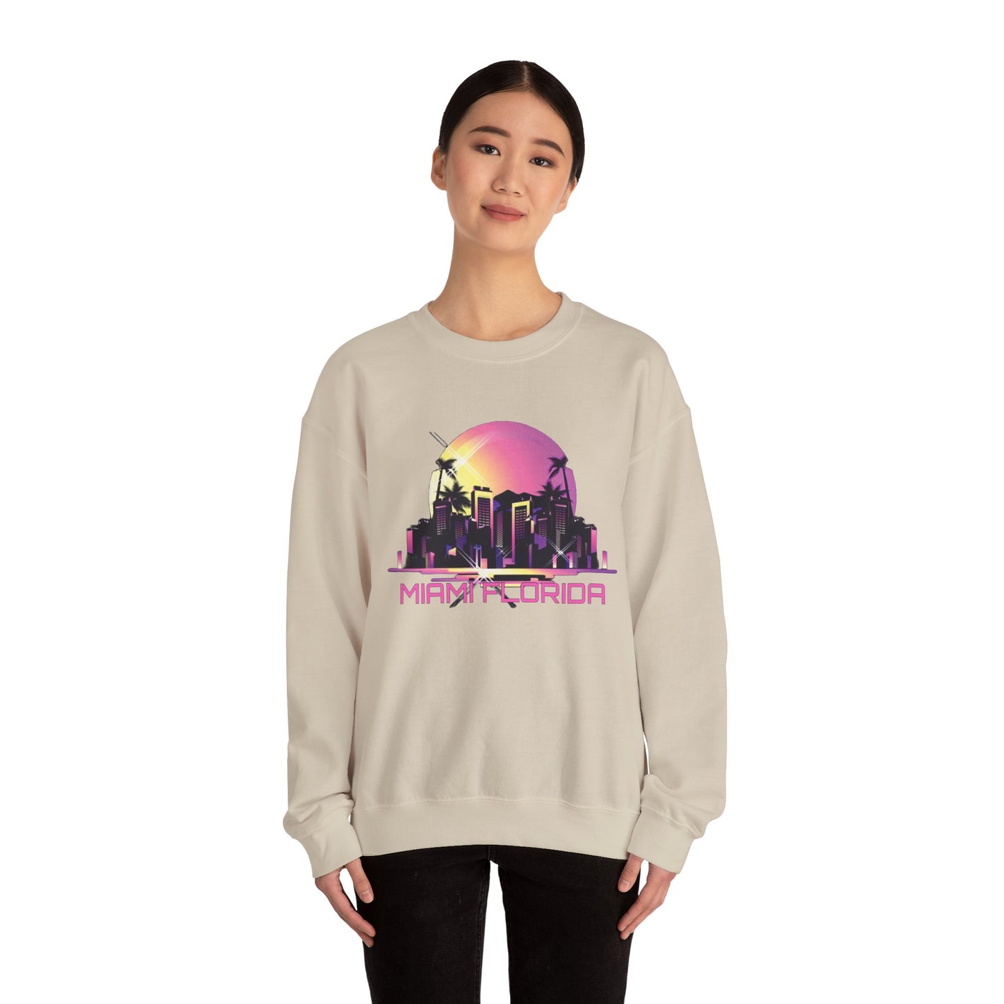 Miami Florida night life Crewneck Sweatshirt