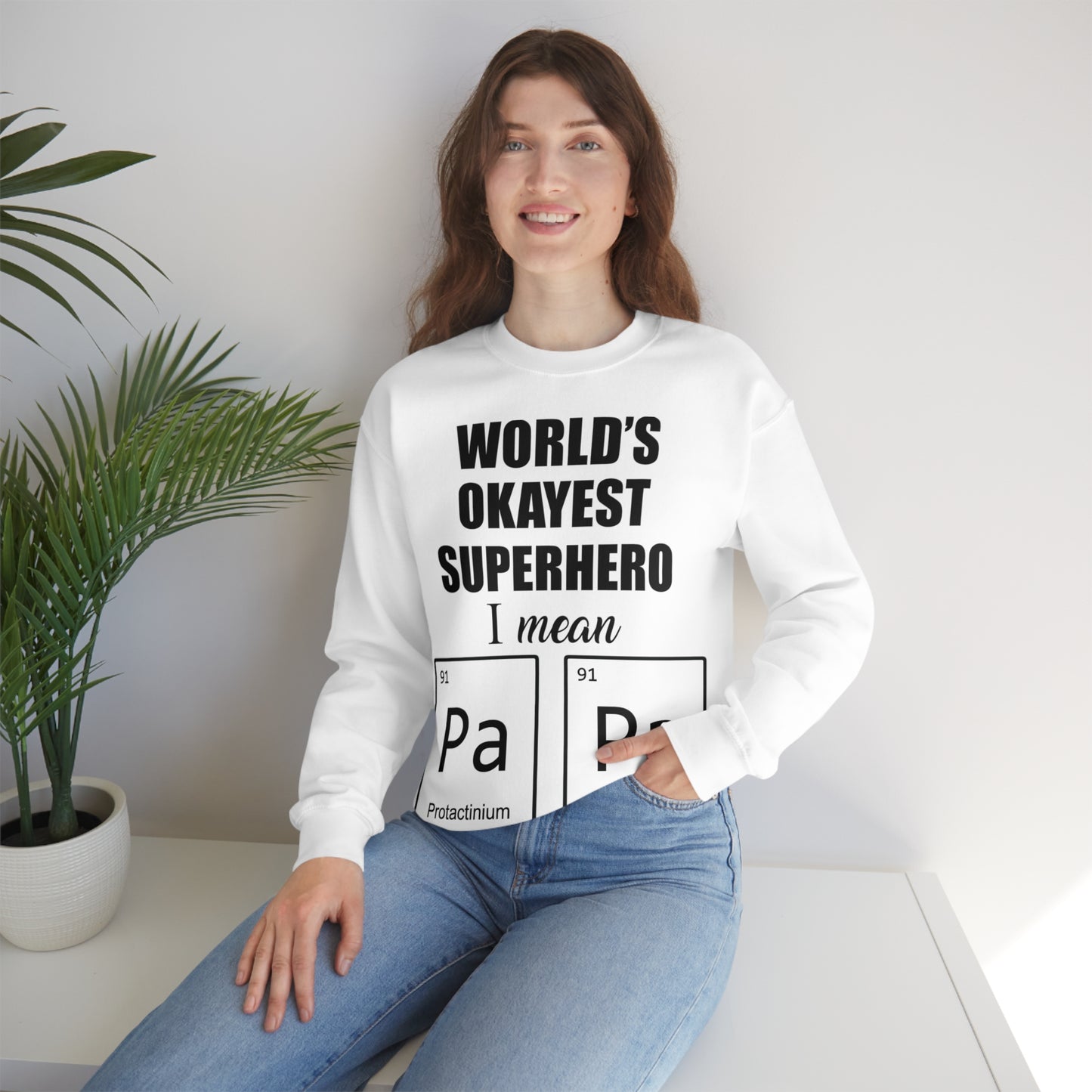 World Okayest Superhero Crewneck Sweatshirt