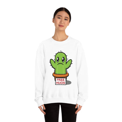 Free hugs sad cactus Crewneck Sweatshirt