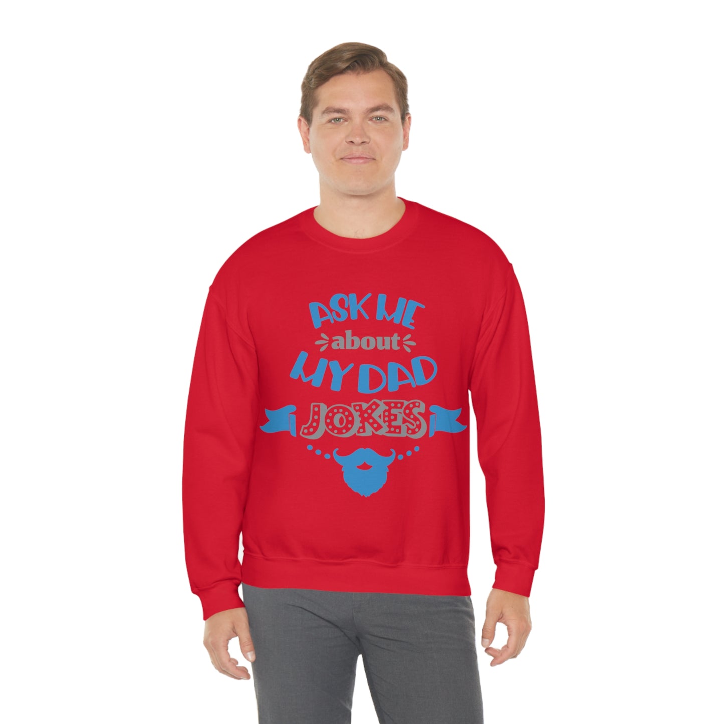 Ask About My Dad Jokes Crewneck Sweatshirt