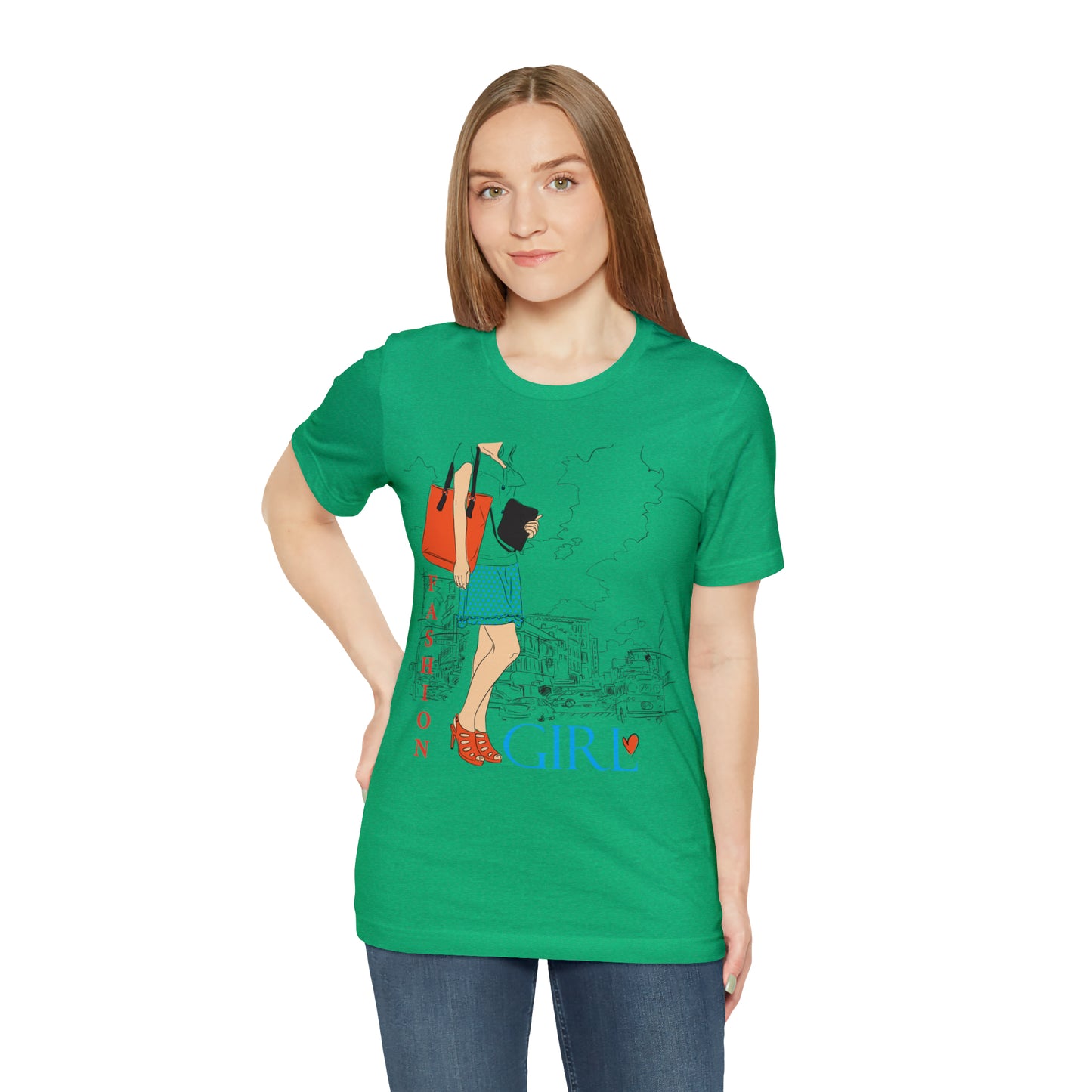 Fashion girl with a bag T-Shirt