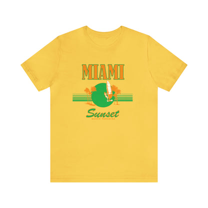 Miami Sunset Beach Paradise T-Shirt