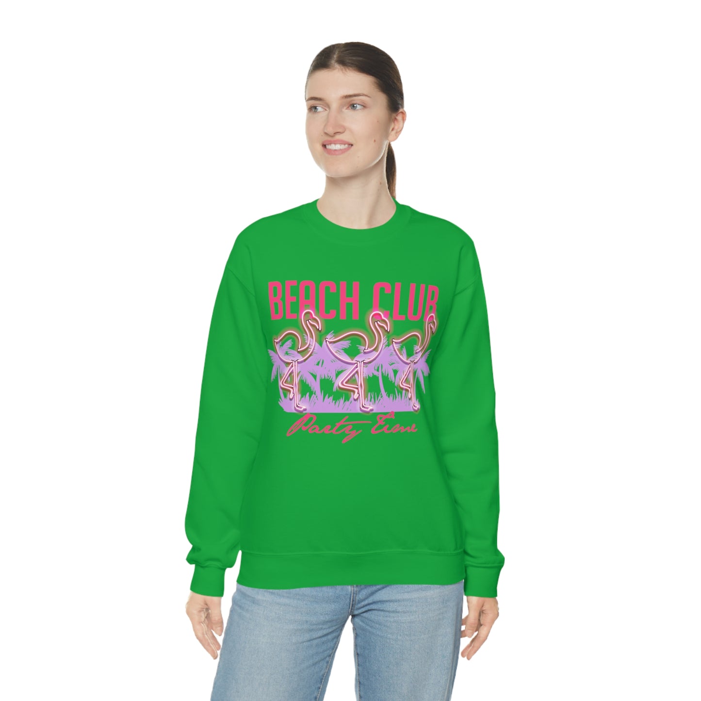 Beach Club Party Time Crewneck Sweatshirt