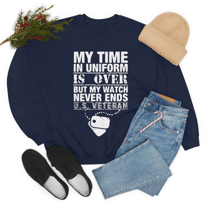 my time in uniform is over Crewneck Sweatshirt