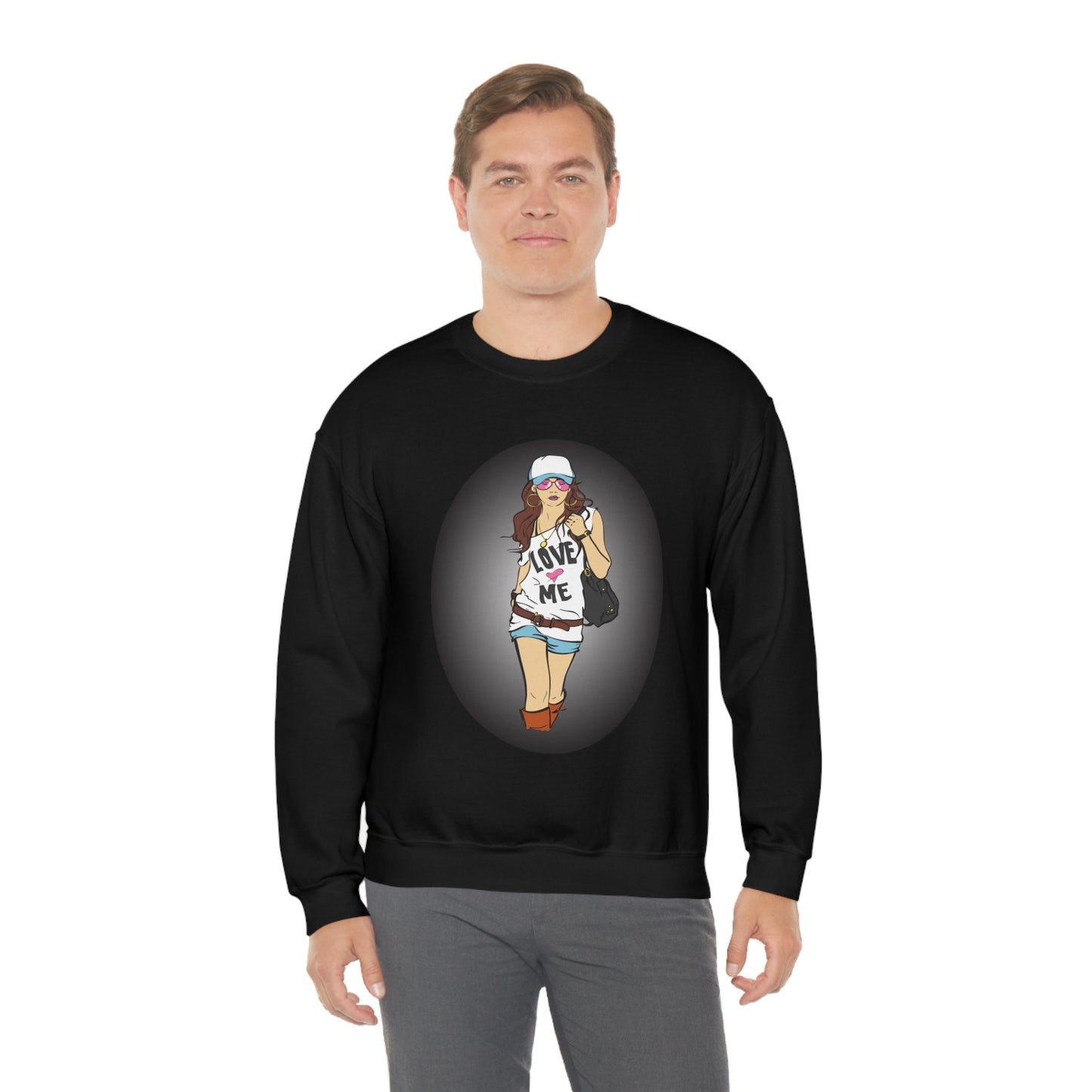 Love Me Lady Crewneck Sweatshirt