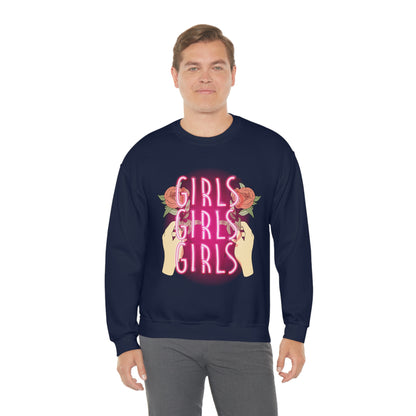 Girls Girls Girls Crewneck Sweatshirt