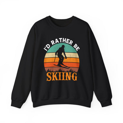 Rather be skiing vintage Crewneck Sweatshirt