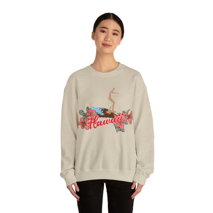 Hawaii Floral Surf Crewneck Sweatshirt