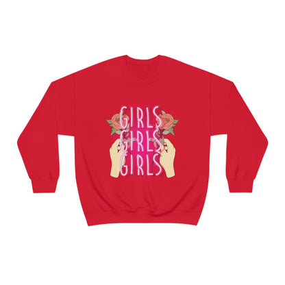 Girls Girls Girls Crewneck Sweatshirt