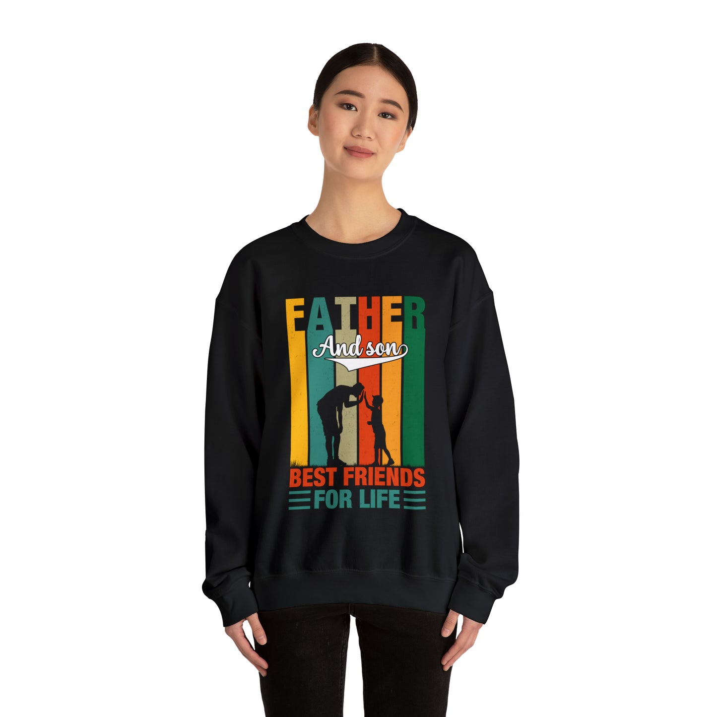 Best friends forever are father and son vintage Crewneck Sweatshirt