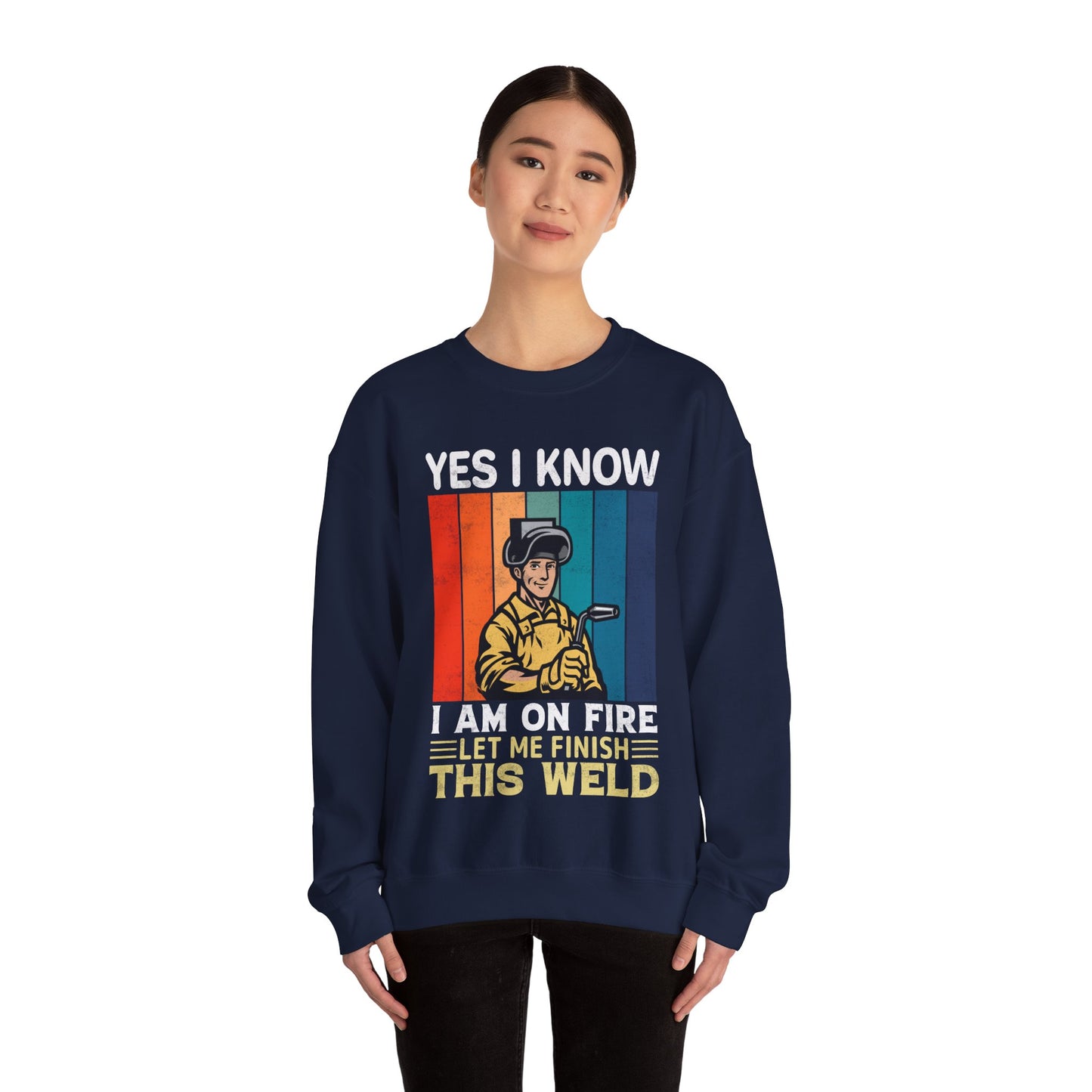 I know I'm on fire vintage  Crewneck Sweatshirt