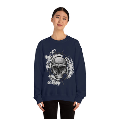 Skull Chain Splatter Crewneck Sweatshirt