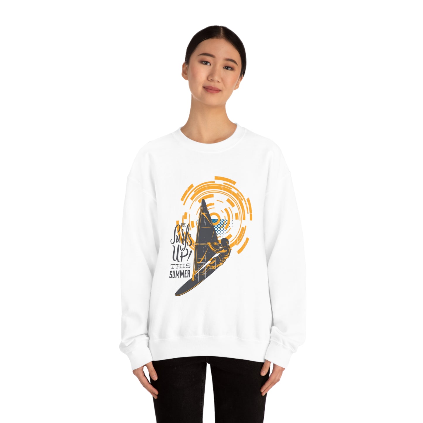 Surfs Up This Summer! Crewneck Sweatshirt