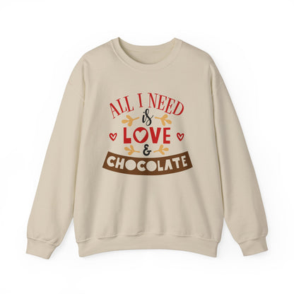 All-I-Need-is-Love-&-Chocolate Crewneck Sweatshirt