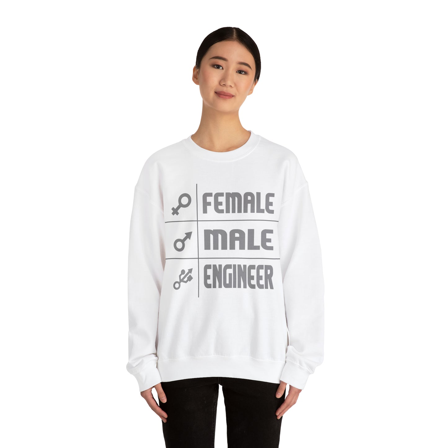 Female - male- engineer Crewneck Sweatshirt