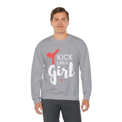 Kick Like A Girl Crewneck Sweatshirt