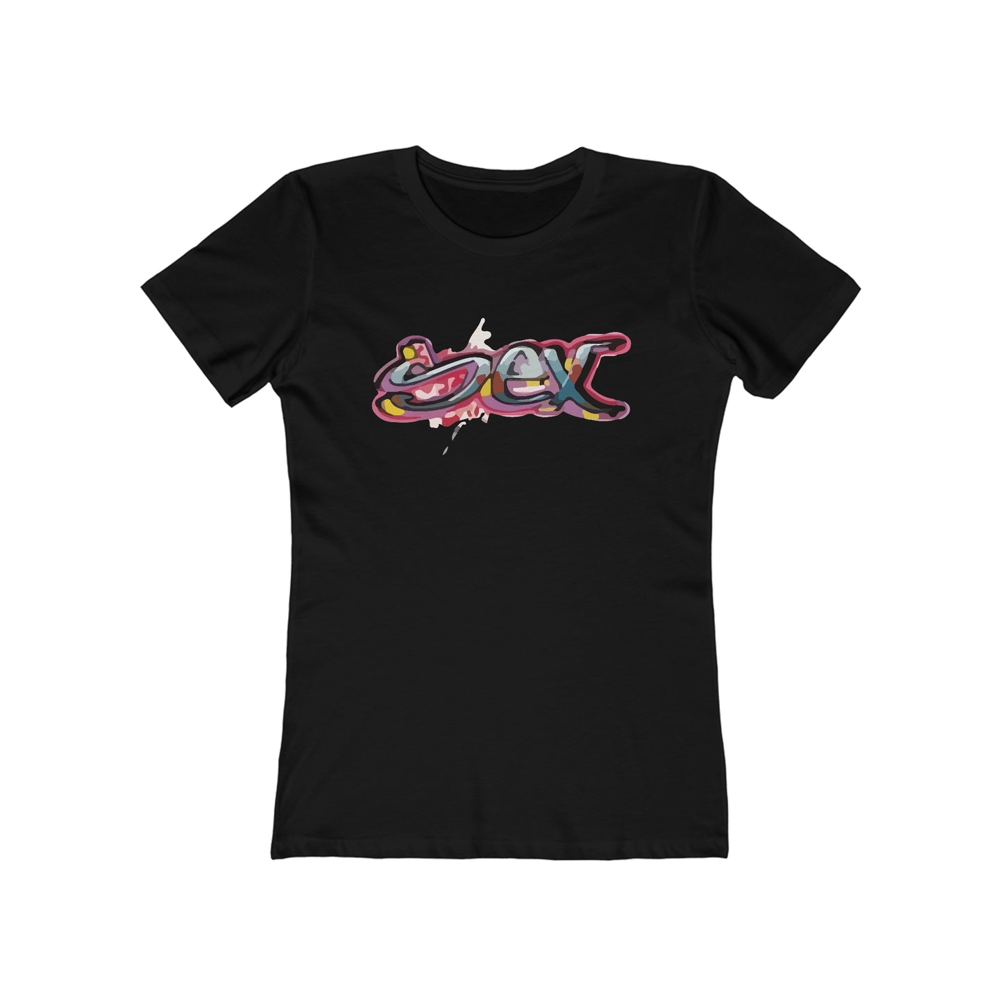 Sex colorful graffiti Woman Tee shirt