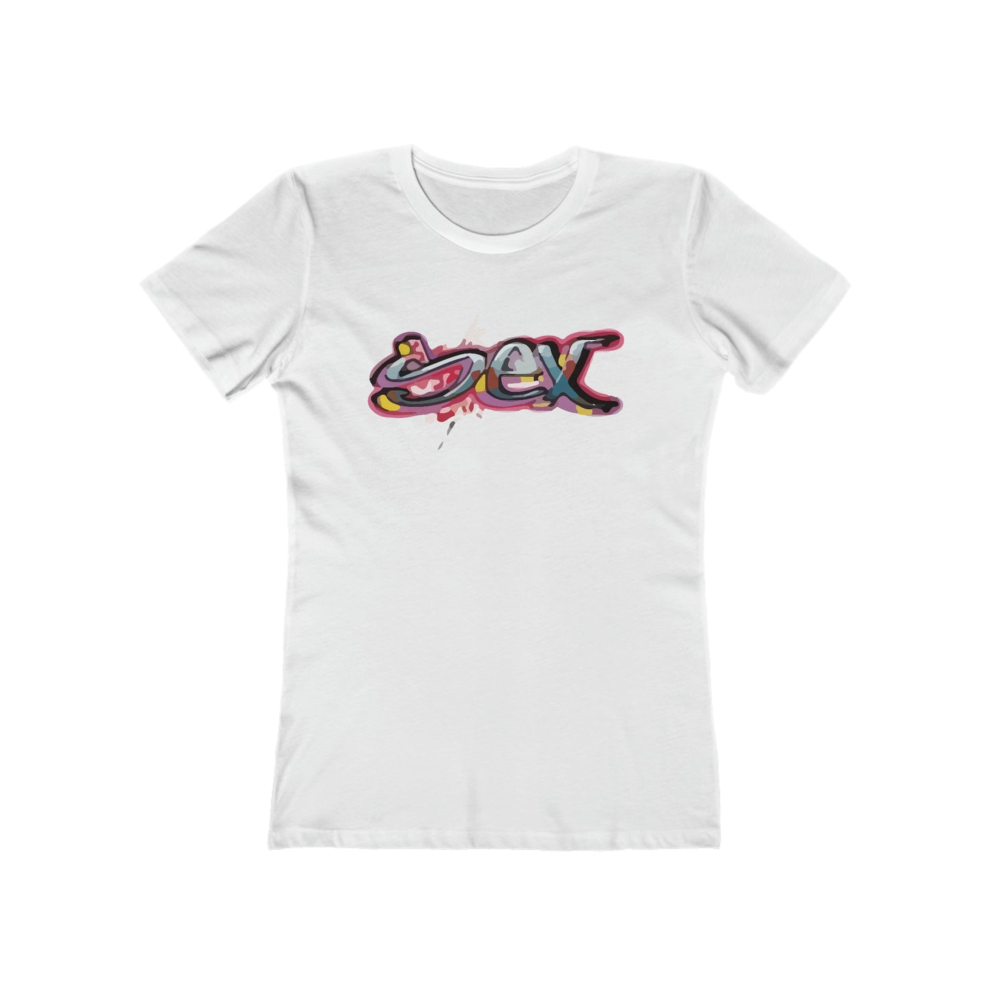 Sex colorful graffiti Woman Tee shirt