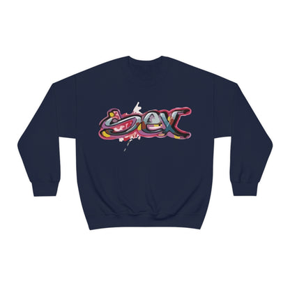 Sex colorful graffiti Crewneck Sweatshirt