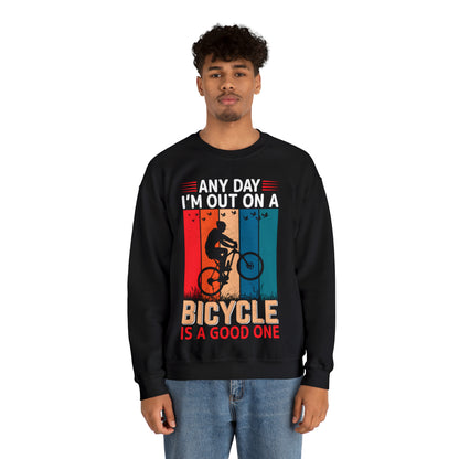 Any day in my bicycle is a good day vintage Crewneck Sweatshirt