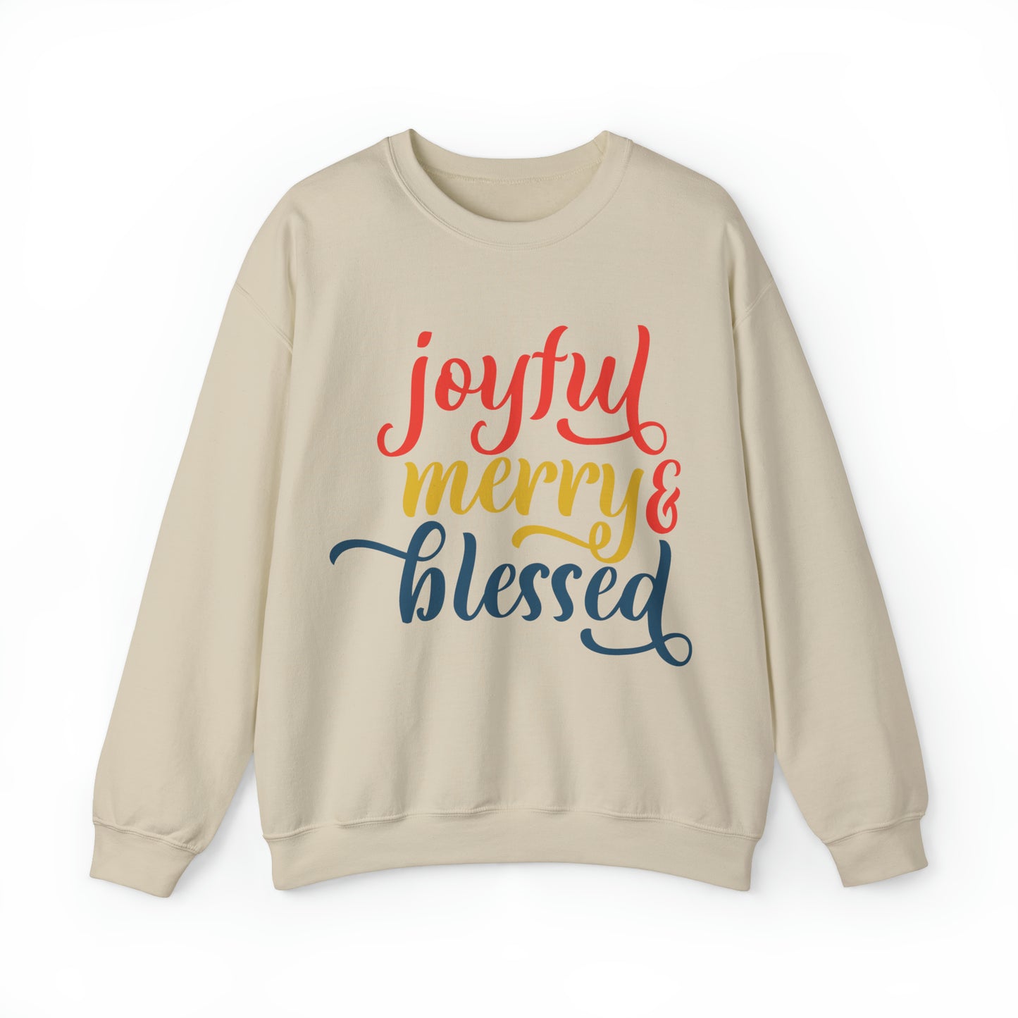 Joyful-Merry-blessed Christmas Crewneck Sweatshirt