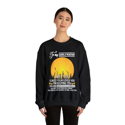 My girlfriend means the world to me Crewneck Sweatshirt