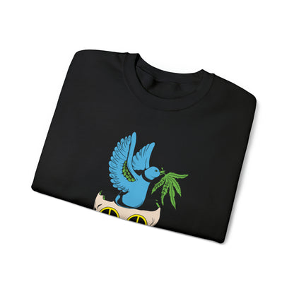 Peace Hippie Bird Crewneck Sweatshirt