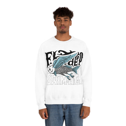 Fly deep swim high Crewneck Sweatshirt